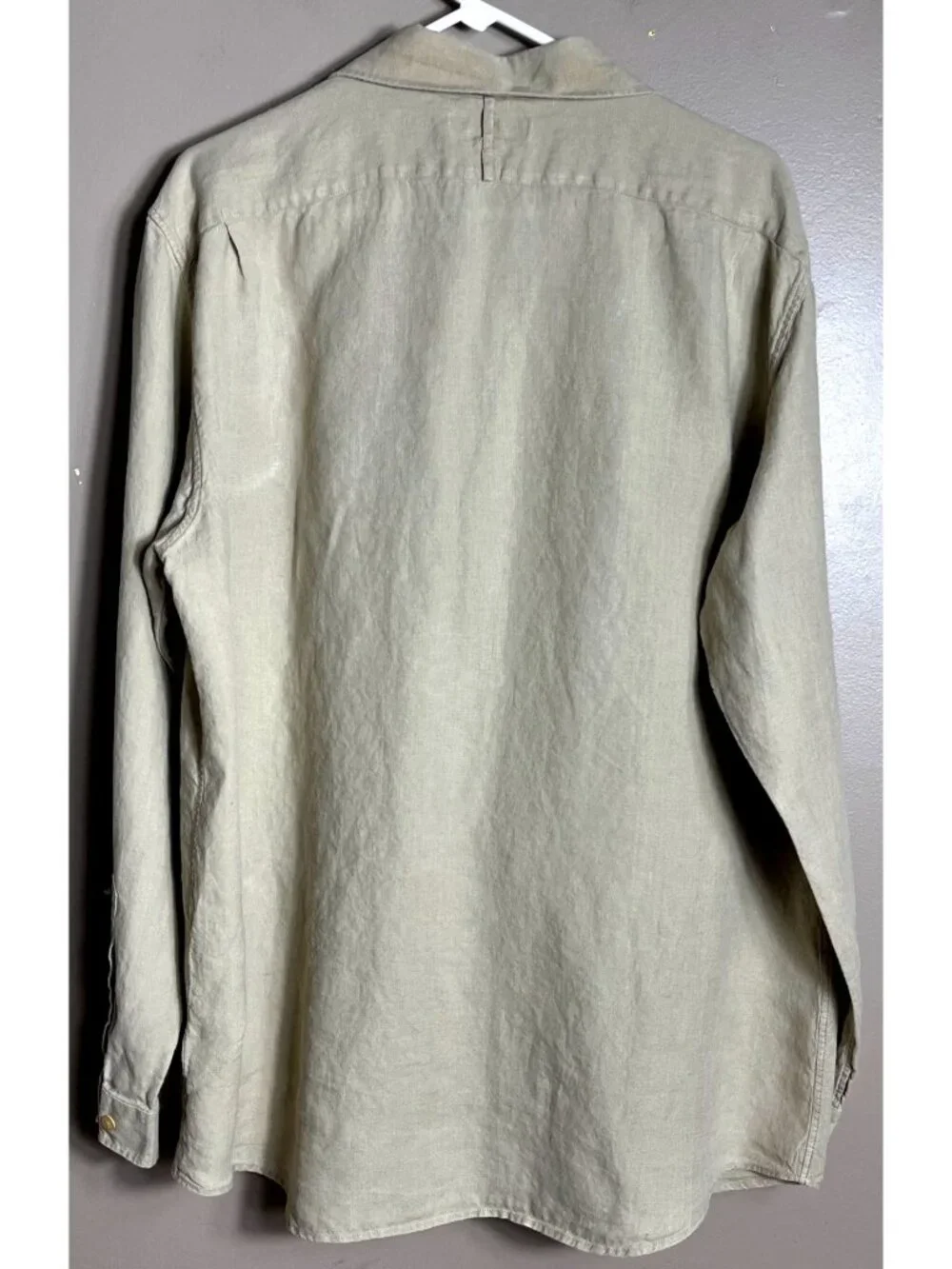 Vtg 06 Banana Republic Men 100% Linen Shirt Button Long Sleeve Casual Coastal XL - Picture 2 of 12